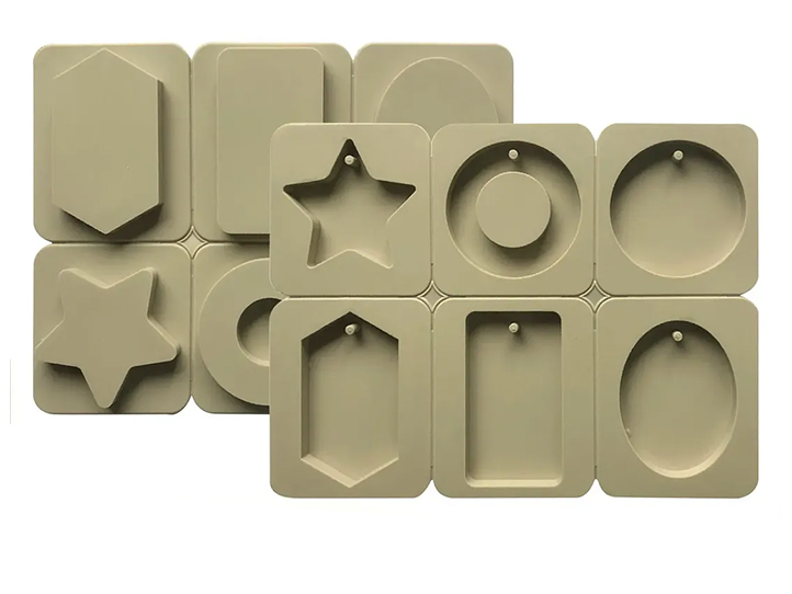 Molde silicona tags 6 figuras diferentes
